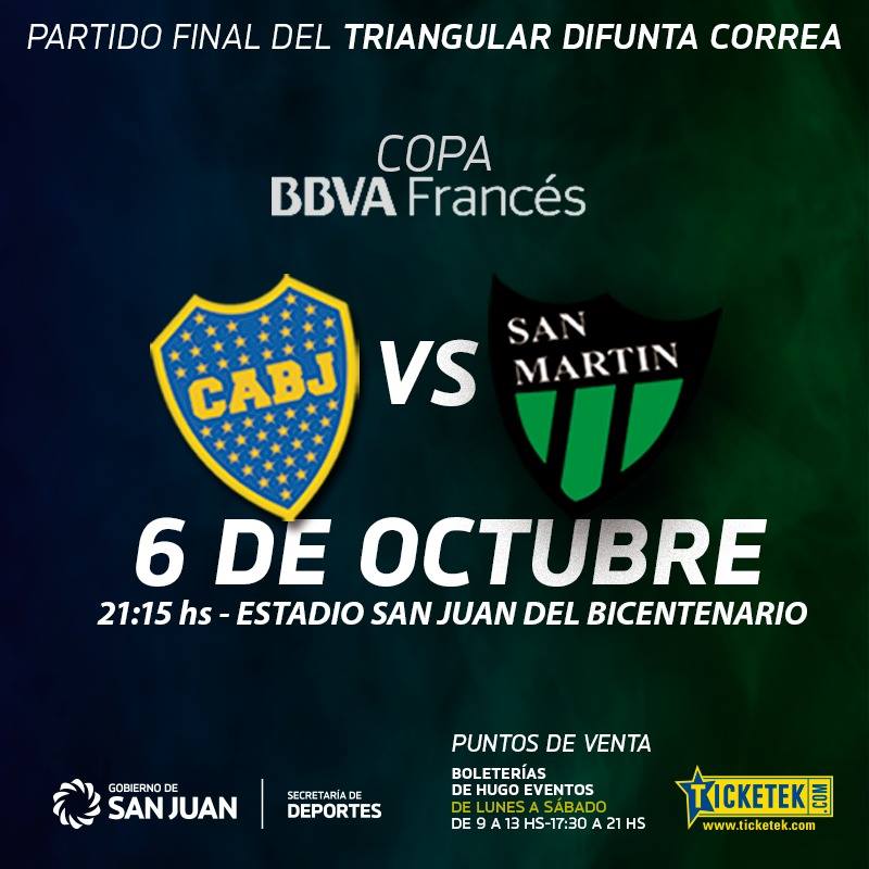 TE LLEVAMOS A VER SAN MARTIN – BOCA!!