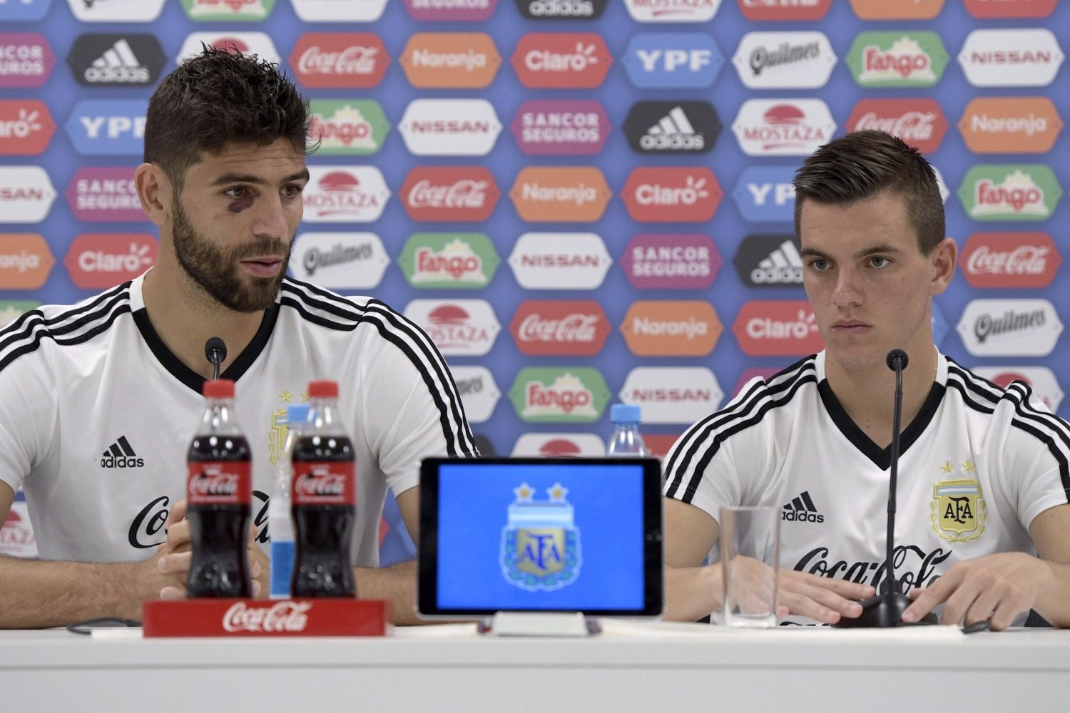 Conferencia de prensa de Lo Celso y Fazio