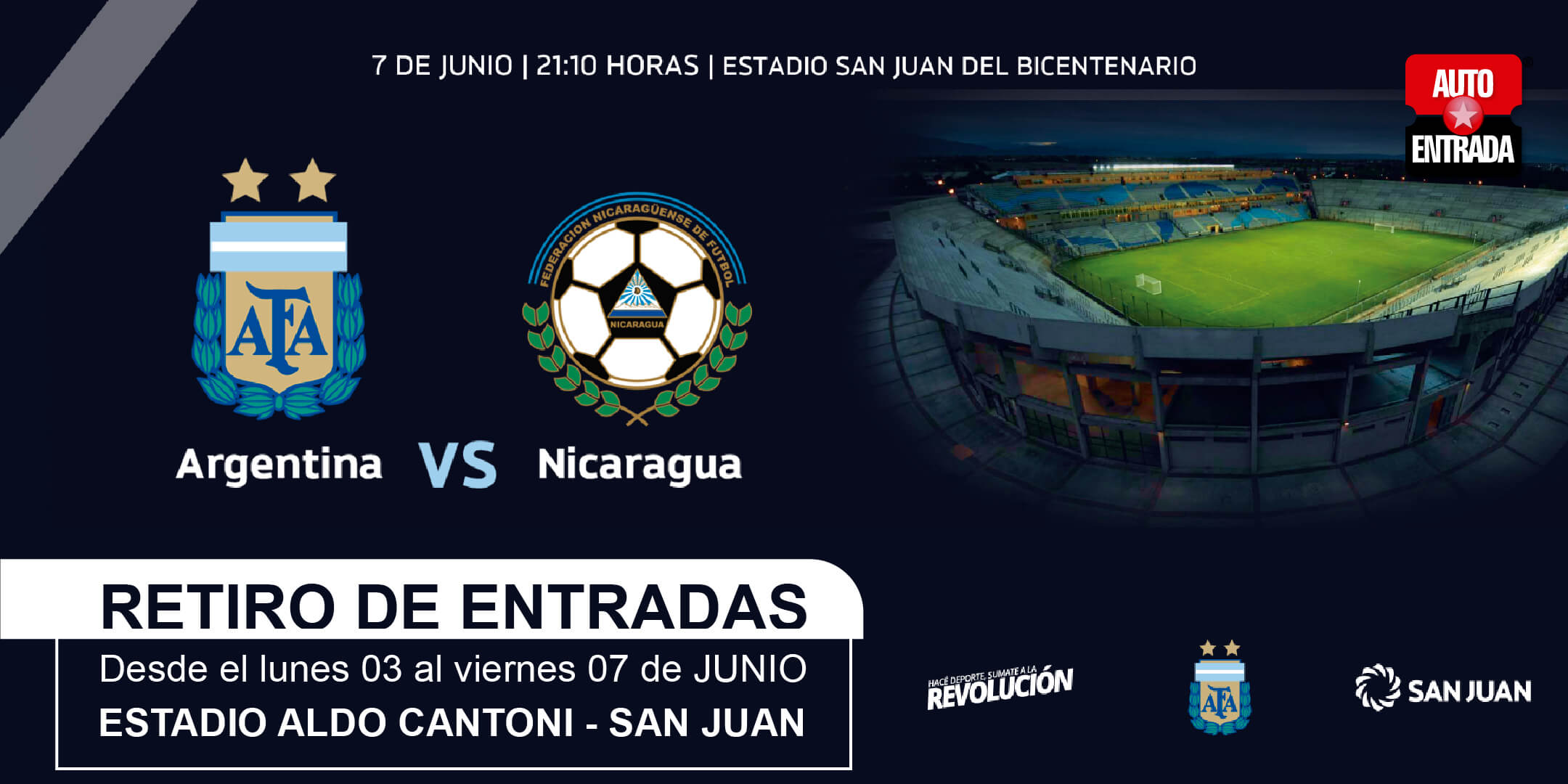 Arrancó la venta online de las entradas para ver la Selección en San Juan