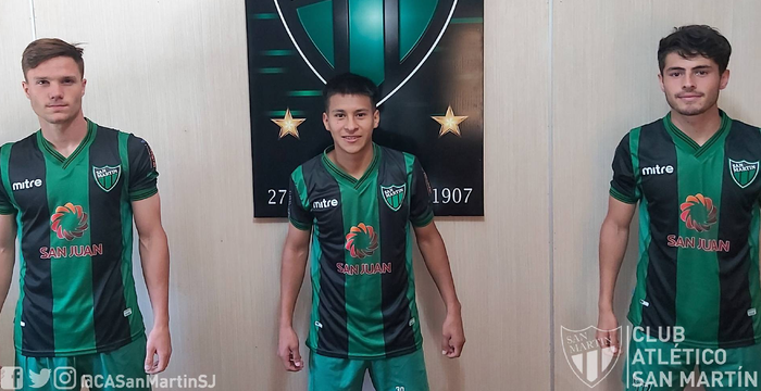 Tres juveniles firmaron su primer contrato con San Martín