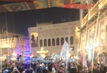 El último gran banderazo en Souq Waqif, los argentinos coparon Doha en la previa de la Final