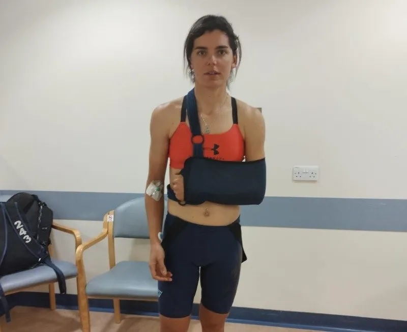 Inés Gutiérrez afuera del Mundial, tras sufrir un accidente en el debut