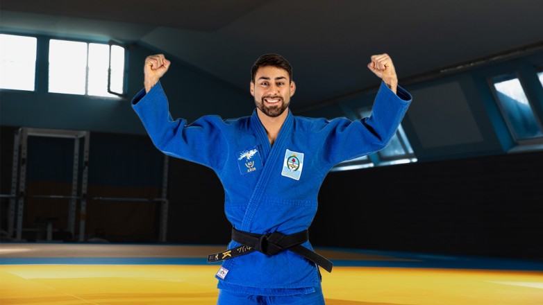 El judoca sanjuanino Karim Adarvez continúa con sus objetivos desde España