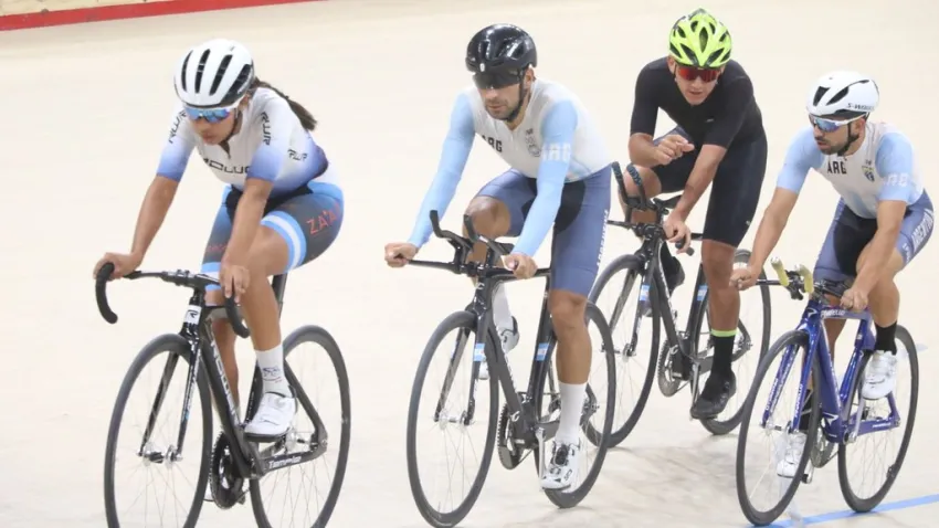 Con presencia sanjuanina, la Selección Argentina entrena en el velódromo Vicente Chancay
