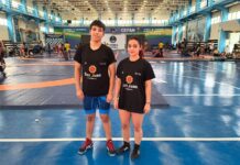 Anabella Valle y Mateo Valle se preparan para el sudamericano de lucha en Brasil